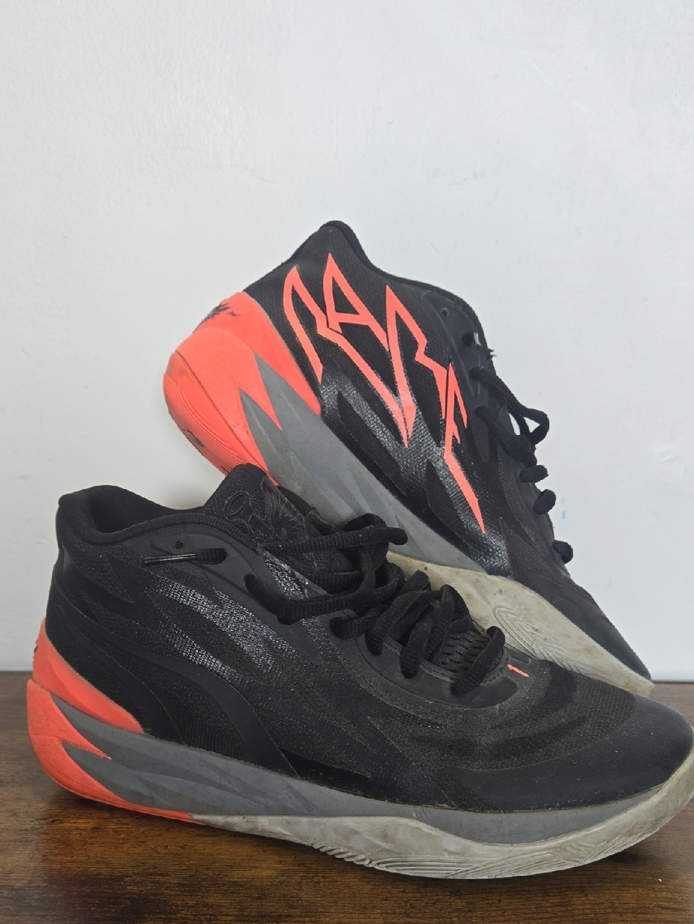Puma Flare LaMelo Vtg Guc Black and Coral Men's Athletic Shoes